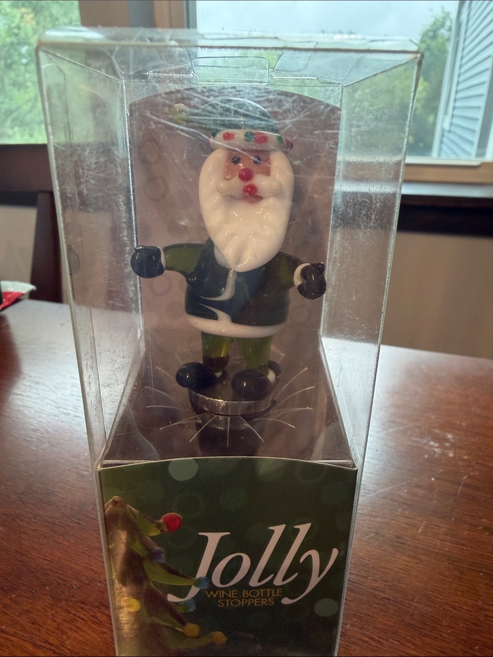 Jolly Green Santa Wine Bottle Stopper - Unbranded